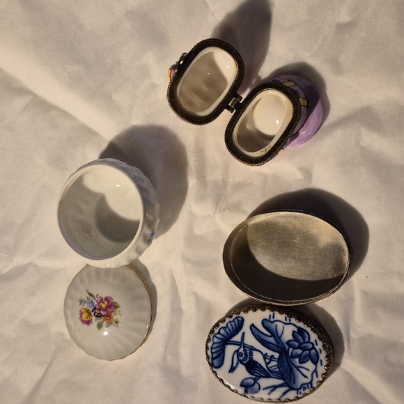 Floral and Shell Design Decorative Boxes Set - Picture 2 of 16